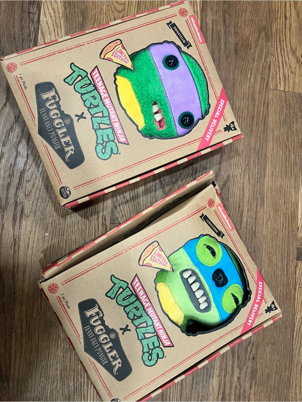Two Teenage Mutant Ninja Turtles x Fuggler Plush - Leonardo and Donatello